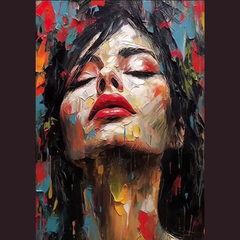 Beautiful Woman With Red Lipstick Artistic Canvas Print 16" x 24" Wall Art Home & Garden:Home Décor:Posters & Prints Style Your Walls